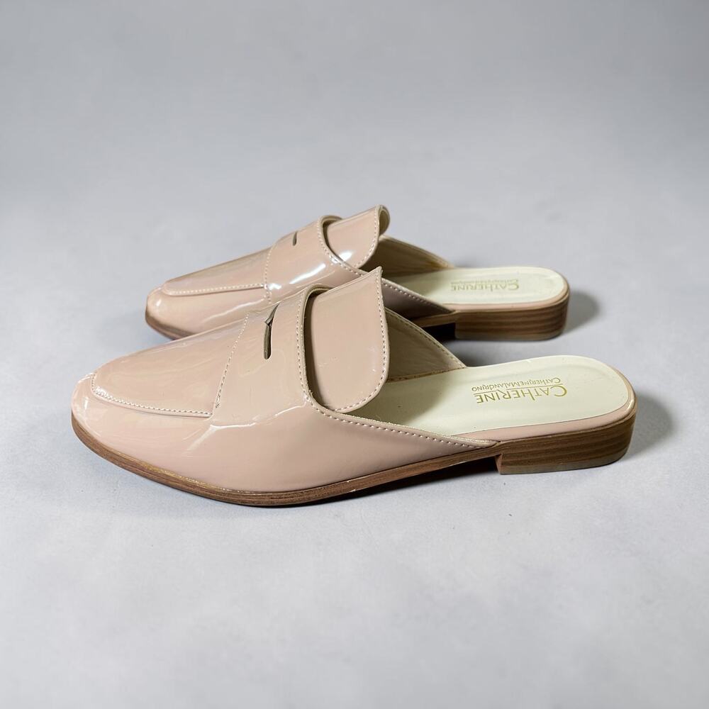 Pink Shoes Flats Slip-ons Tuxedo Sz 7 Woman's Catherine Malandrino Comfort Glam